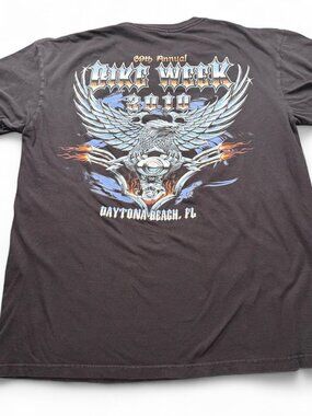 2010 Daytona Bike Week 69th Annual Eagle Biker Graphic Tee L